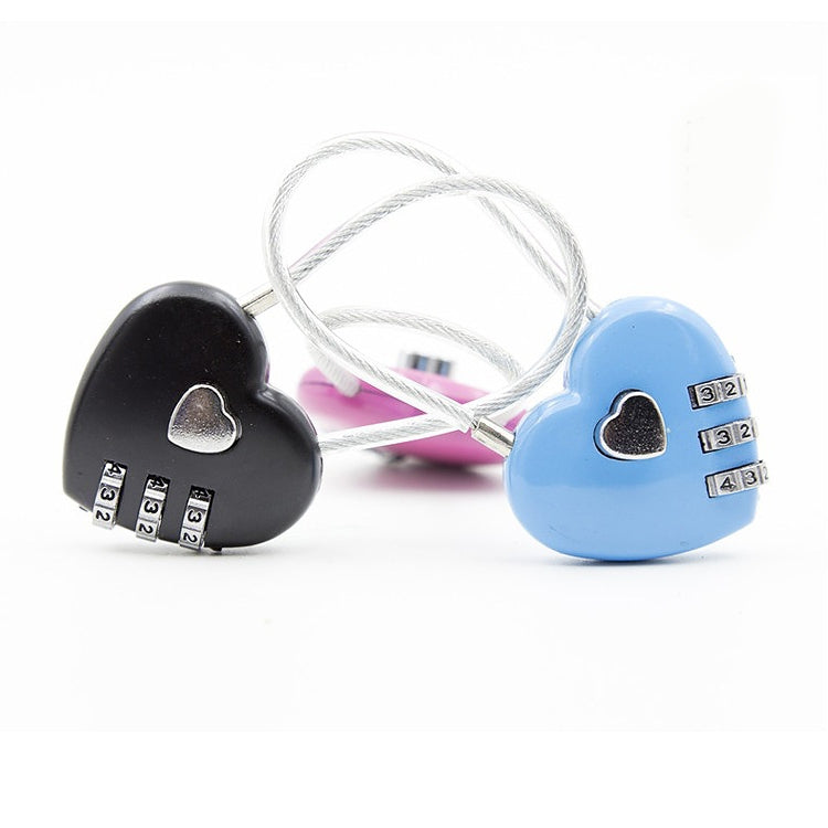 Heart Code Lock Luggage Code Padlock Couple Love Lock