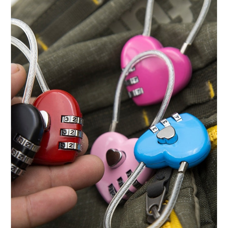 Heart Code Lock Luggage Code Padlock Couple Love Lock