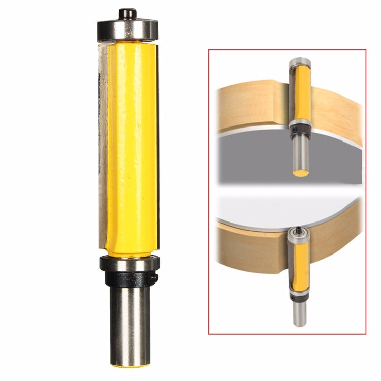 Double Bearing Trimming Knife Woodworking Milling Cutter, Style:1/4x1/2x25cm Black