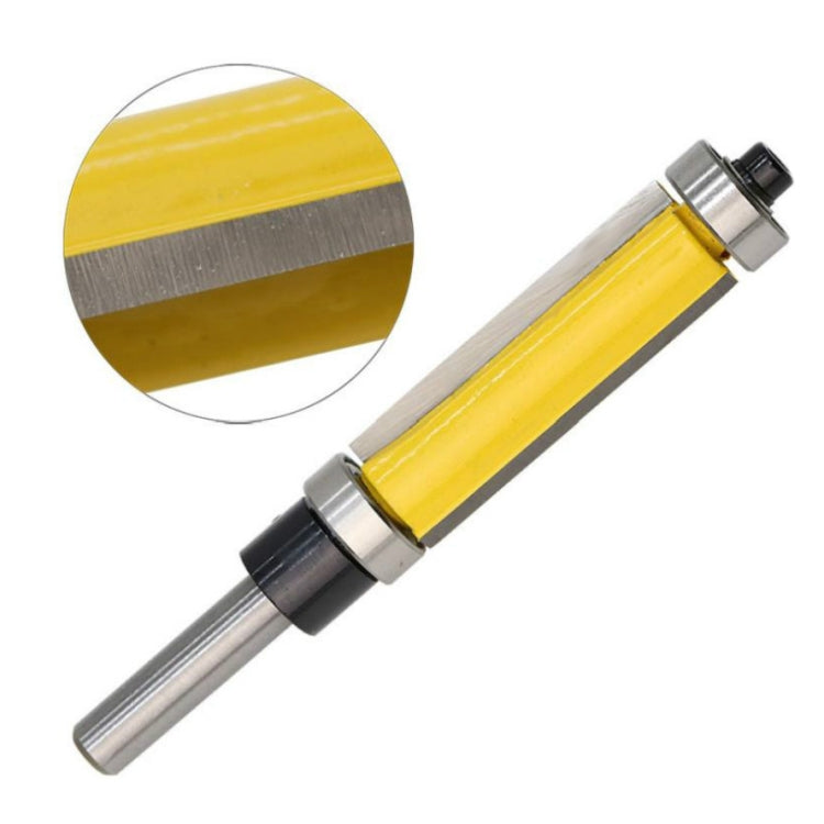 Double Bearing Trimming Knife Woodworking Milling Cutter, Style:1/4x1/2x38cm Yellow