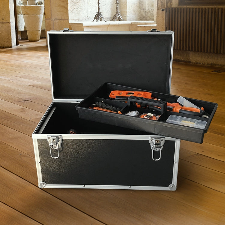 Multifunctional Aluminum Alloy Multilayer Car Repair Tool Storage Box, Size:38x 20x22 cm(Black)