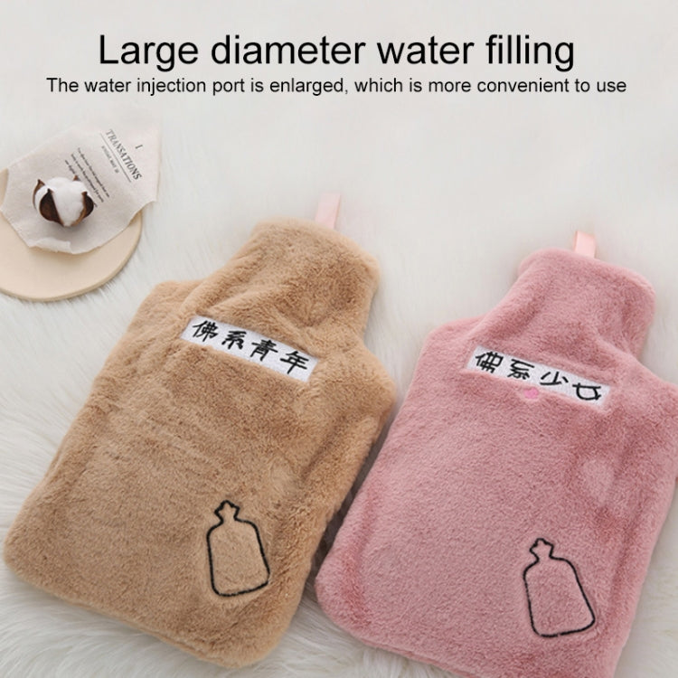 Water-filled Hot Water Bag Plush Cover Removable Washable Hand Warmer