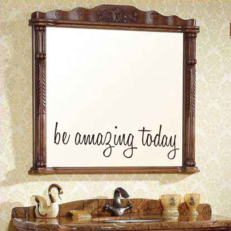 Bathroom Dressing Room Home Decor Removable Mural Wall Sticker, Size:58x17CM