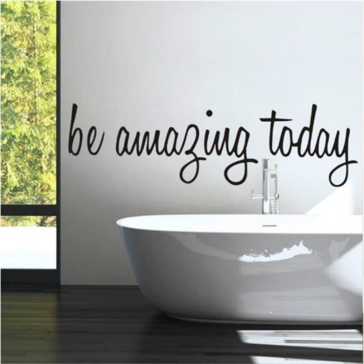 Bathroom Dressing Room Home Decor Removable Mural Wall Sticker, Size:58x17CM