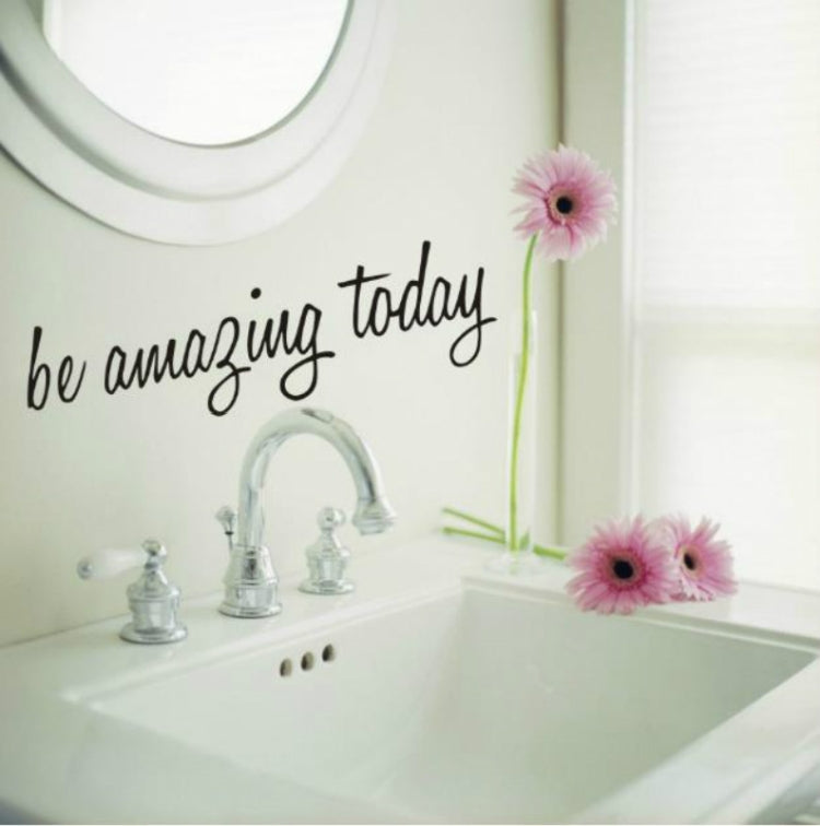 Bathroom Dressing Room Home Decor Removable Mural Wall Sticker, Size:58x17CM