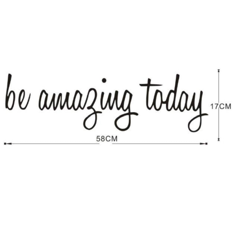Bathroom Dressing Room Home Decor Removable Mural Wall Sticker, Size:58x17CM