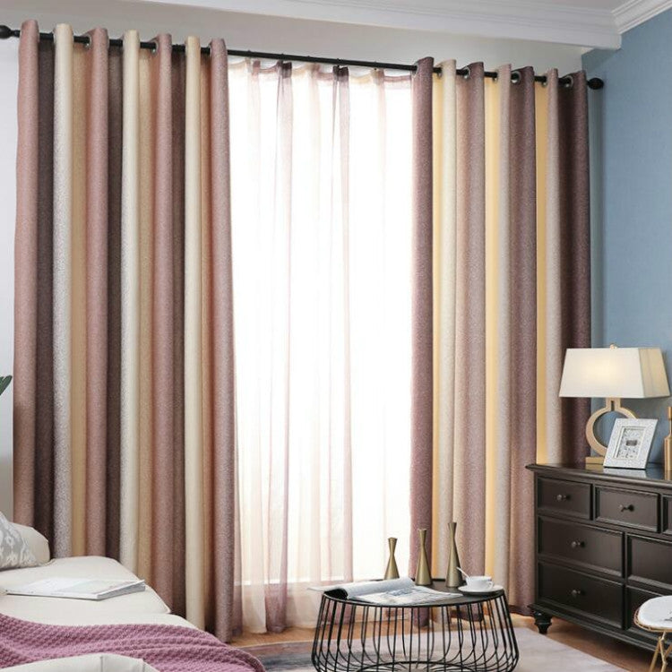 Modern Colorful Striped Curtains for Living Room Bedroom Blackout Printed Curtain and Tulle Drape Curtains Size: 1.5*2.7m Hook Top