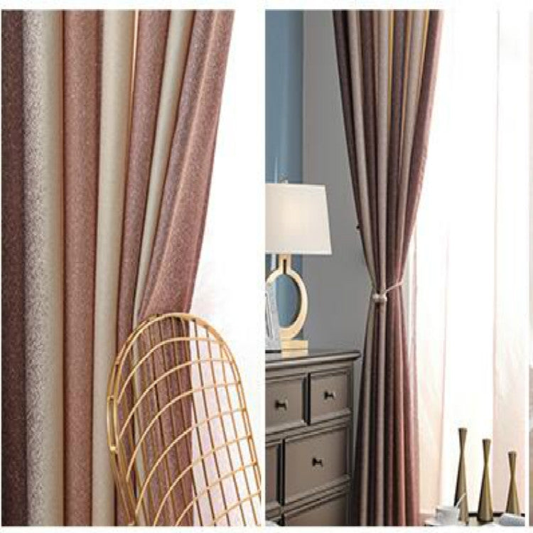 Modern Colorful Striped Curtains for Living Room Bedroom Blackout Printed Curtain and Tulle Drape Curtains Size: 1.5*2.7m Hook Top
