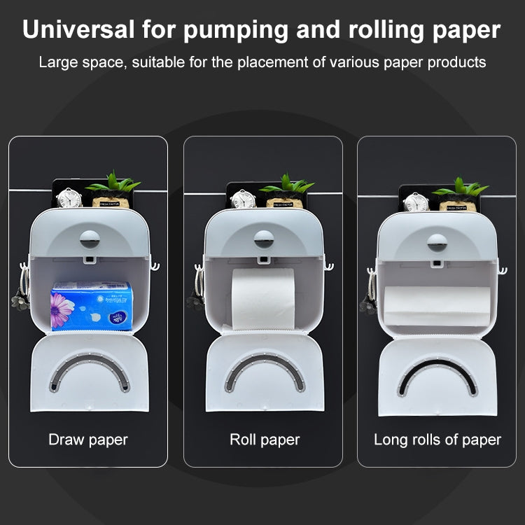 Multifunctional Bathroom Punch-free Tissue Box Creative Rack