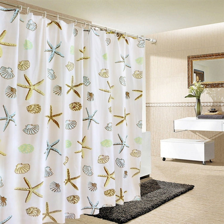 Bathroom Curtain Ocean Star Shower Curtain Environmental Protection Mildew Waterproof Shower Curtain, Size:200x180CM