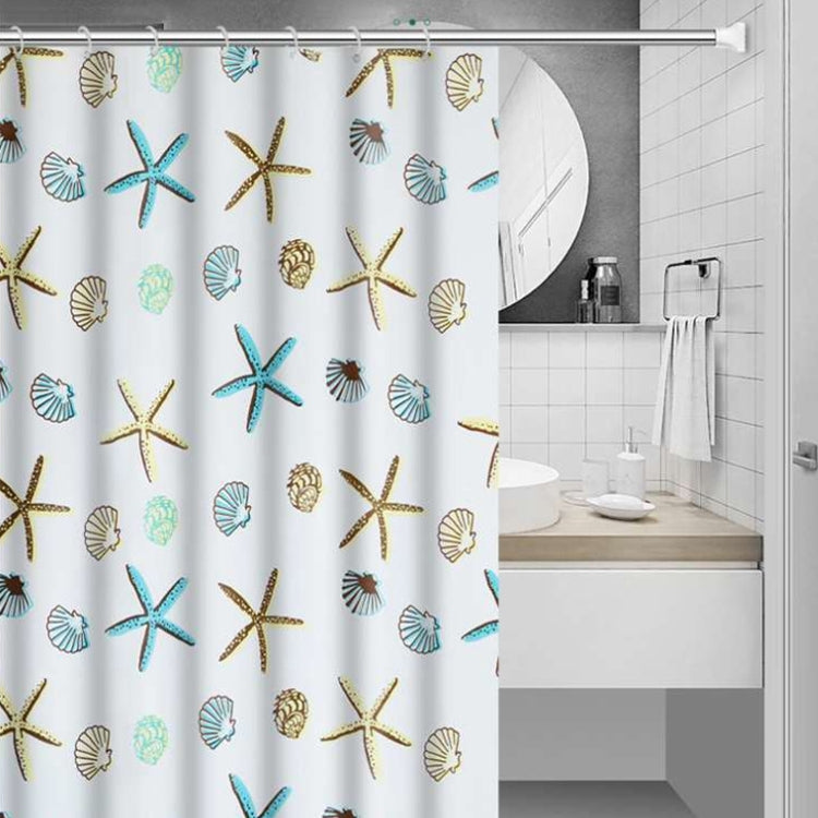 Bathroom Curtain Ocean Star Shower Curtain Environmental Protection Mildew Waterproof Shower Curtain, Size:240x180CM