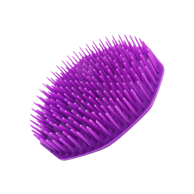 3 PCS Handheld Silicone Scalp Massage Brush Head Meridian Massage Comb(Purple)