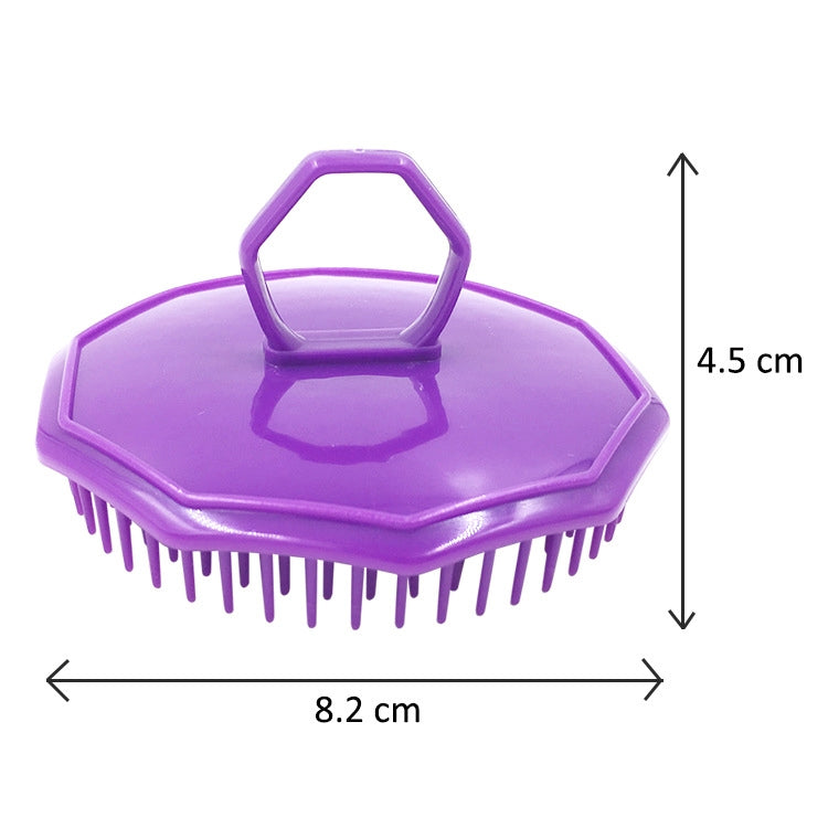 3 PCS Handheld Silicone Scalp Massage Brush Head Meridian Massage Comb(Purple)