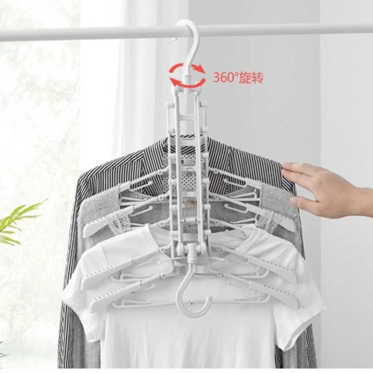 Creative Multi-layer Folding Hangers Multipurpose Clothes Hat Pants Save Space Storage Rack Wardrobe Storage Organization(Light Grey)