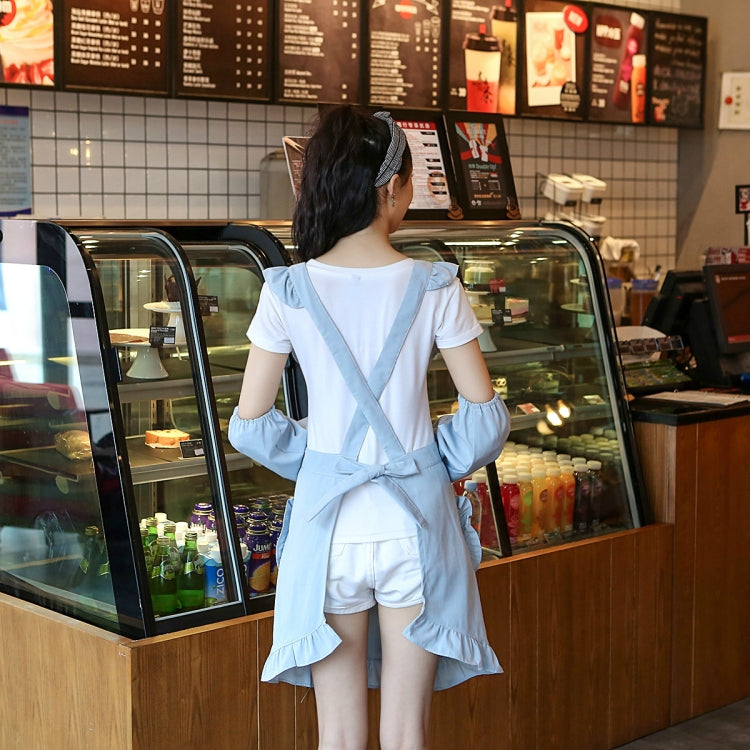 2 PCS Princess Apron Kitchen Women Work Clothes Coffee Shop Apron, Specification:Apron + Sleeve
