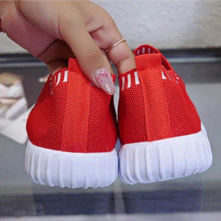 Large Size The Trend Of Women Shoes Wild Sports Leisure Flying Running Shoes, Shoe Size:38