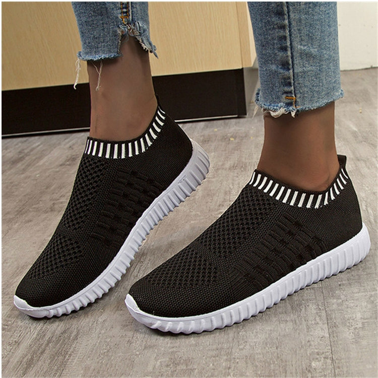 Large Size The Trend Of Women Shoes Wild Sports Leisure Flying Running Shoes, Shoe Size:42