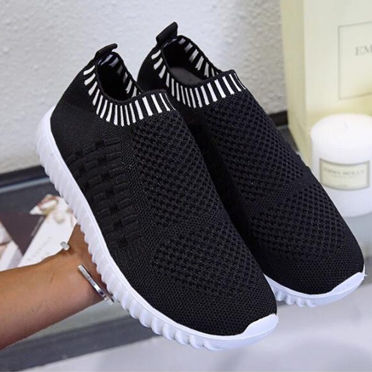Large Size The Trend Of Women Shoes Wild Sports Leisure Flying Running Shoes, Shoe Size:42