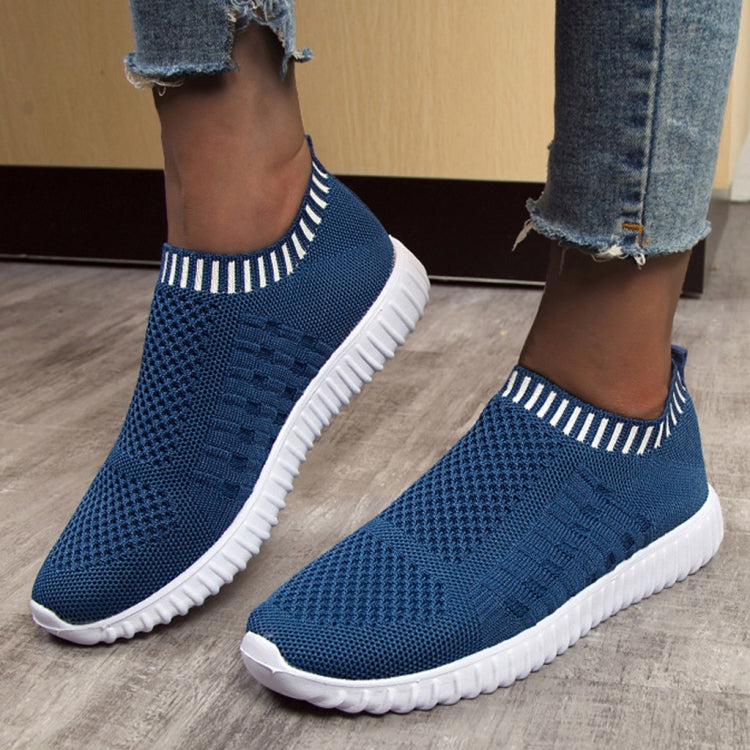 Large Size The Trend Of Women Shoes Wild Sports Leisure Flying Running Shoes, Shoe Size:42