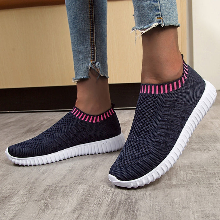 Large Size The Trend Of Women Shoes Wild Sports Leisure Flying Running Shoes, Shoe Size:42