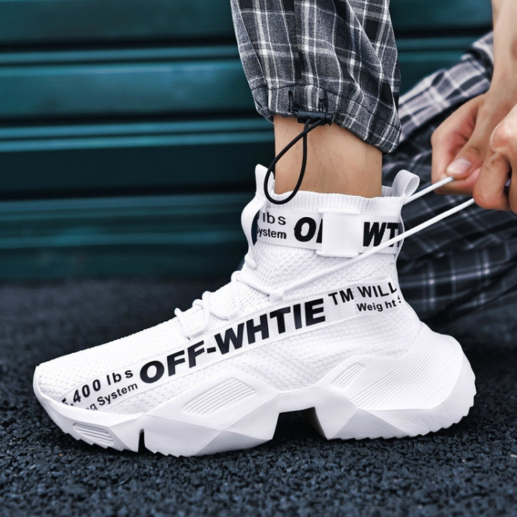 Men Mesh Breathable Casual Fashion High Basketball Shoes, Shoe Size:43