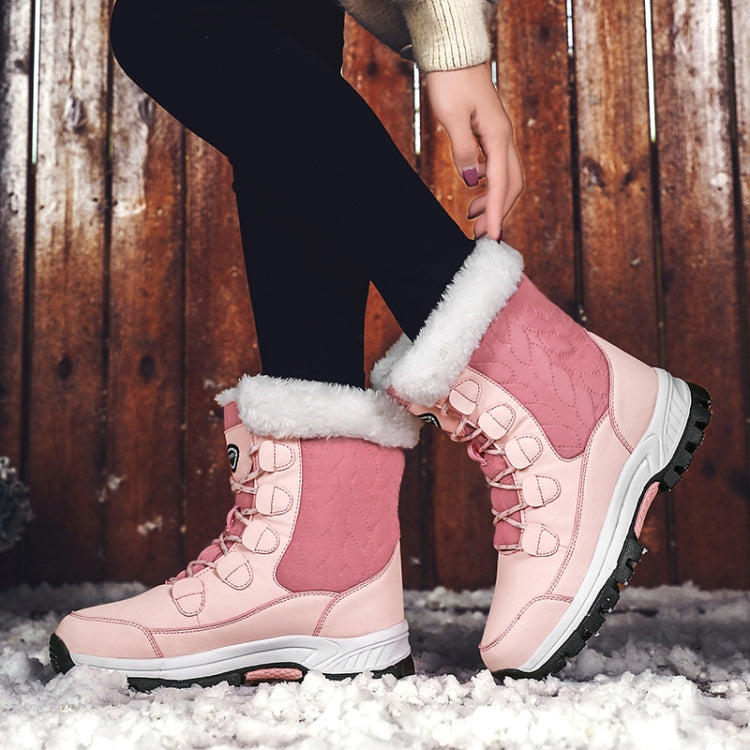 High-top Boots Plus Velvet Thick Warm Snow Boots, Size:41