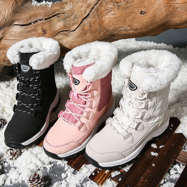 High-top Boots Plus Velvet Thick Warm Snow Boots, Size:41