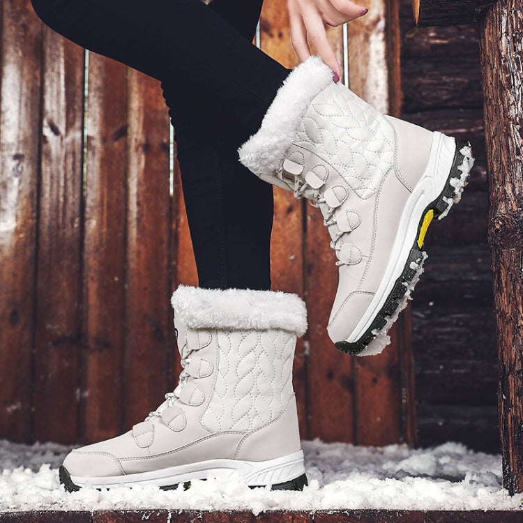 High-top Boots Plus Velvet Thick Warm Snow Boots, Size:41