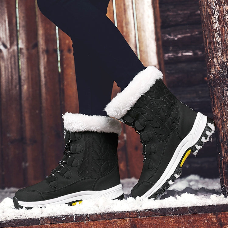 High-top Boots Plus Velvet Thick Warm Snow Boots, Size:41