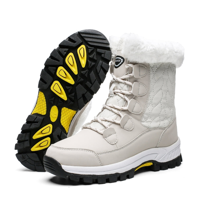 High-top Boots Plus Velvet Thick Warm Snow Boots, Size:41