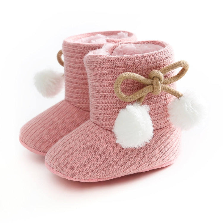Winter Baby 0-1 Year Old Newborn Soft Bottom Plus Velvet Toddler Shoes, Size:Inner Length 12cm