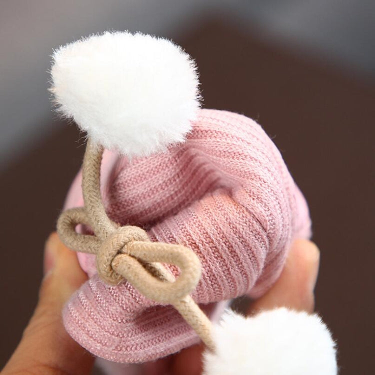 Winter Baby 0-1 Year Old Newborn Soft Bottom Plus Velvet Toddler Shoes, Size:Inner Length 12cm