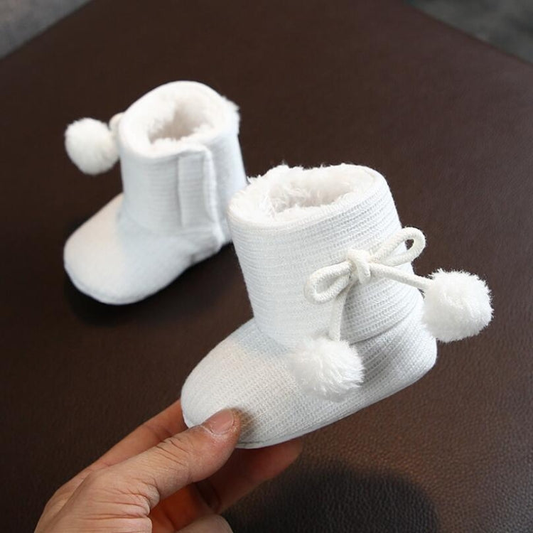 Winter Baby 0-1 Year Old Newborn Soft Bottom Plus Velvet Toddler Shoes, Size:Inner Length 12cm