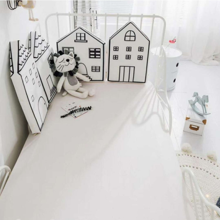 4 Pack Cute House Crib Fence Protection Cushion Bedding, Size:50Ã—35cm