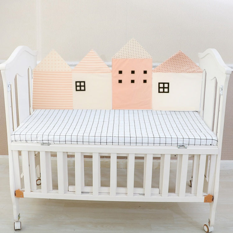 4 Pack Cute House Crib Fence Protection Cushion Bedding, Size:50Ã—35cm