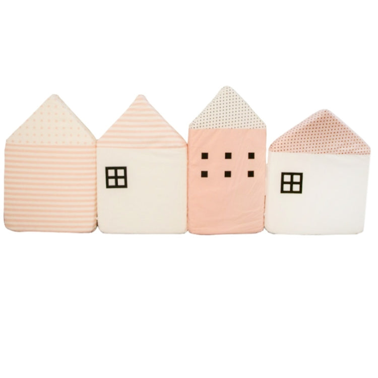 4 Pack Cute House Crib Fence Protection Cushion Bedding, Size:50Ã—35cm