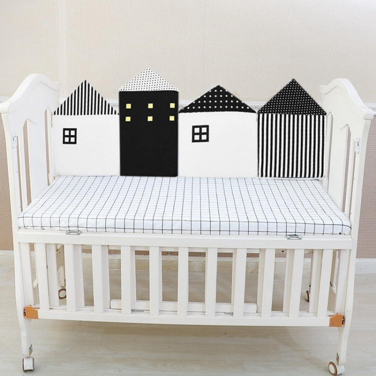 4 Pack Cute House Crib Fence Protection Cushion Bedding, Size:50Ã—35cm