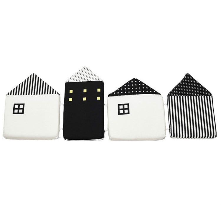4 Pack Cute House Crib Fence Protection Cushion Bedding, Size:50Ã—35cm