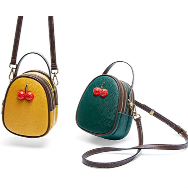 Leather Trend Wild Messenger Shoulder Mini Exquisite Cherry Bag