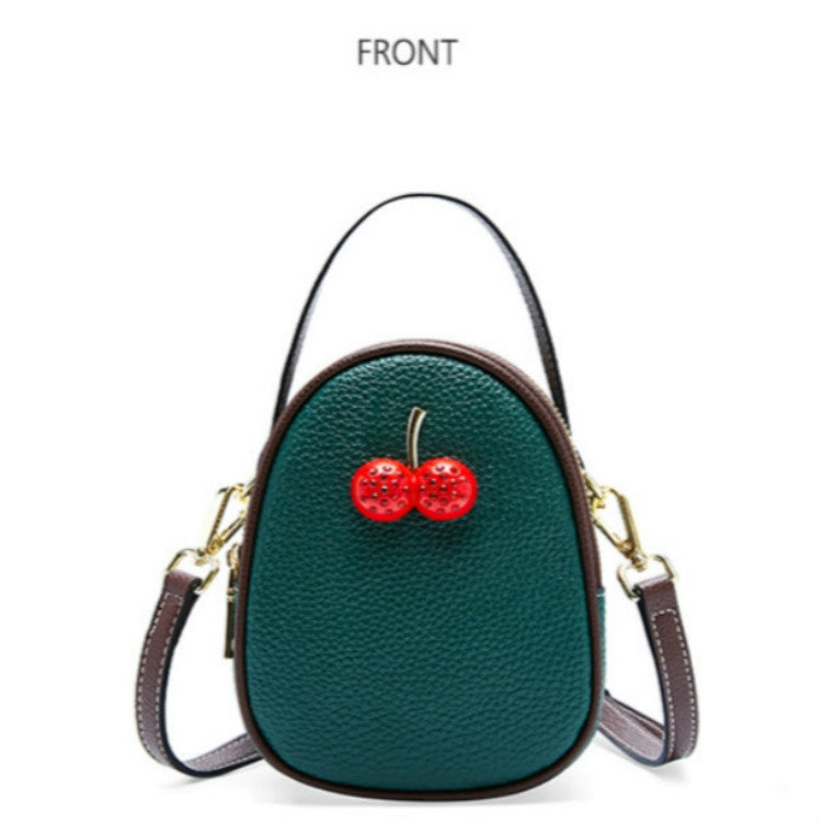 Leather Trend Wild Messenger Shoulder Mini Exquisite Cherry Bag