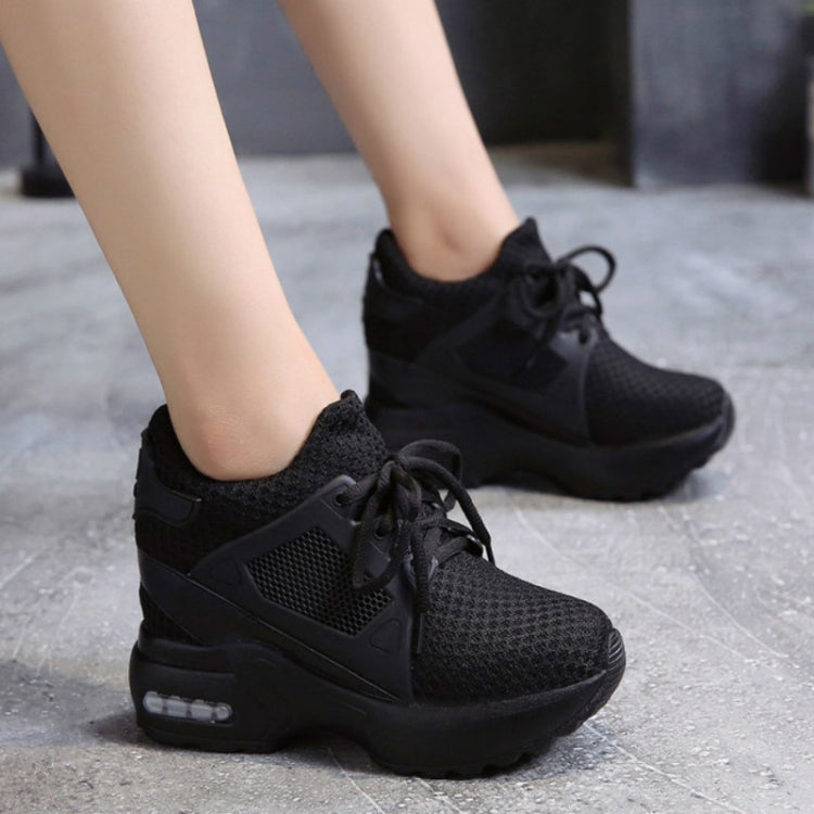 Net Yarn Round Head Increased Casual Women Shoes, Size:40