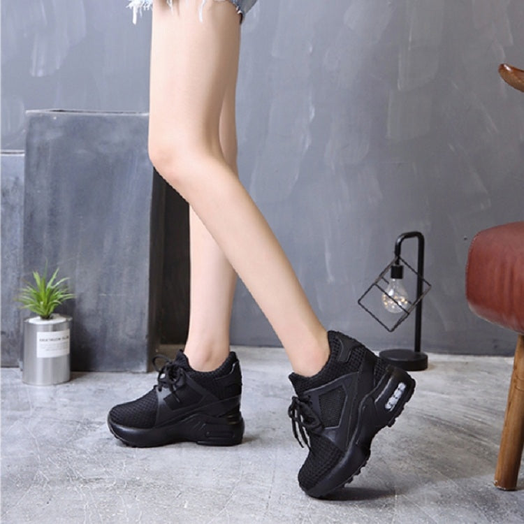 Net Yarn Round Head Increased Casual Women Shoes, Size:40