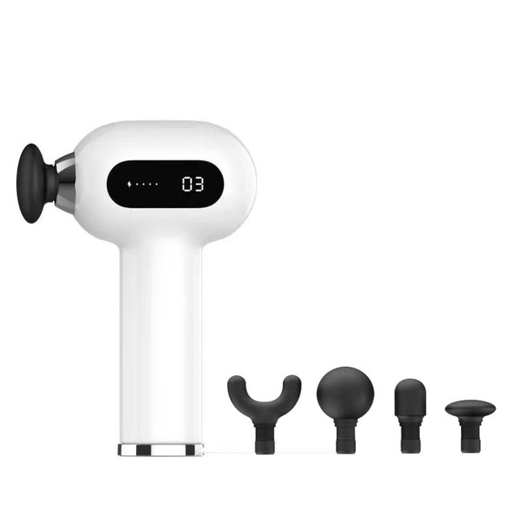 357 Relax Muscle Fascia Gun Silicone Rechargeable Massager(White)