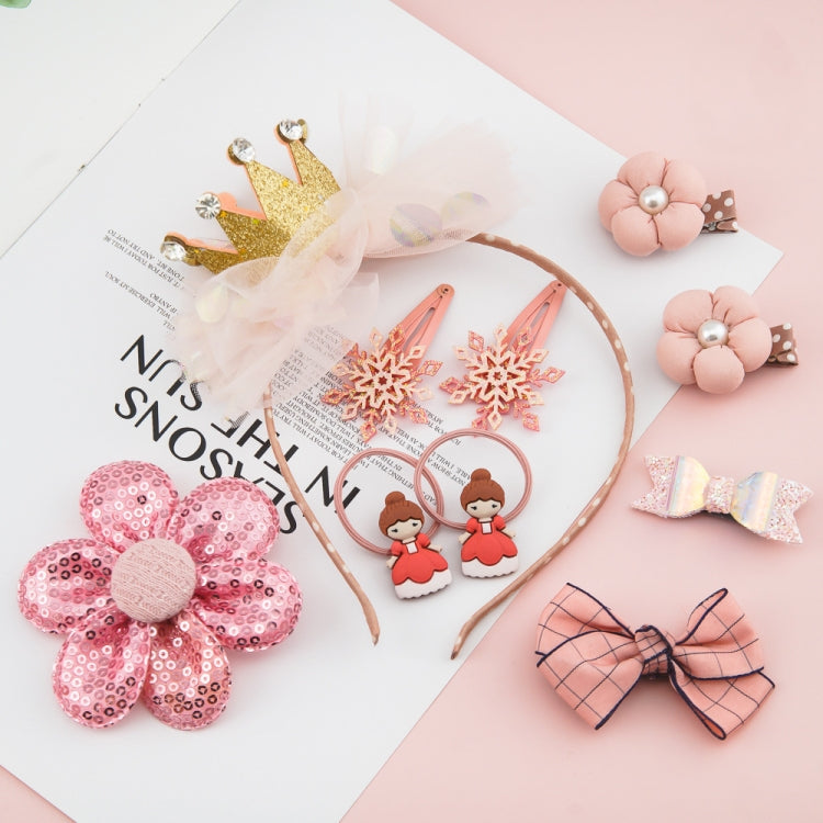 Cute Hair Accessories for Girls Mesh Bowknot Crown Headband Hair Accessories Set