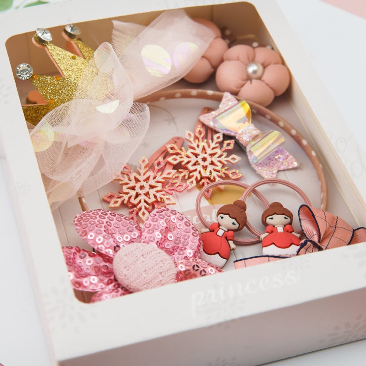 Cute Hair Accessories for Girls Mesh Bowknot Crown Headband Hair Accessories Set