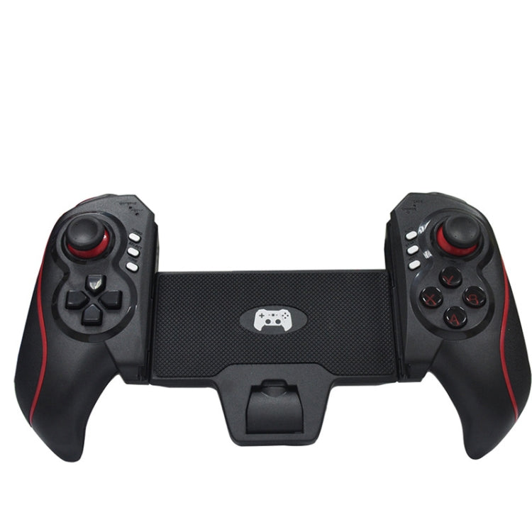 BTC-938 Wireless Bluetooth Telescopic Multifunctional Gamepad for Android / IOS / PC System(Black Red)