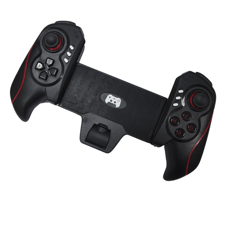 BTC-938 Wireless Bluetooth Telescopic Multifunctional Gamepad for Android / IOS / PC System(Black Red)