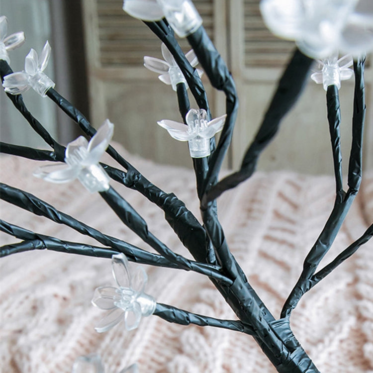 36 Lights Cherry Tree Lamp Table Lamp Room Layout Decoration Creative Bedside Night Light Gift, Style:Rose White Tree