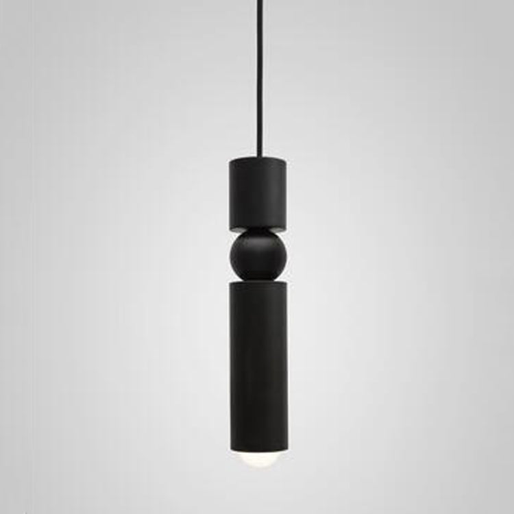 Bar Counter Modern Restaurant Bedroom Bedside Creative Personality Simple Small Chandelier, Color:Single Head Black
