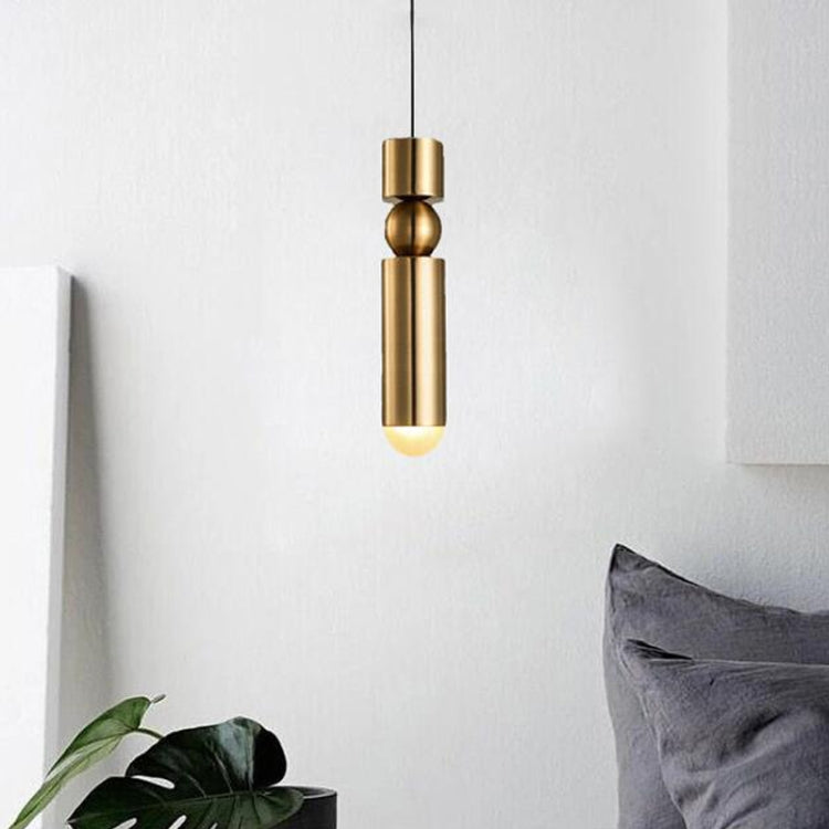Bar Counter Modern Restaurant Bedroom Bedside Creative Personality Simple Small Chandelier, Color:Three-head Combination Brass
